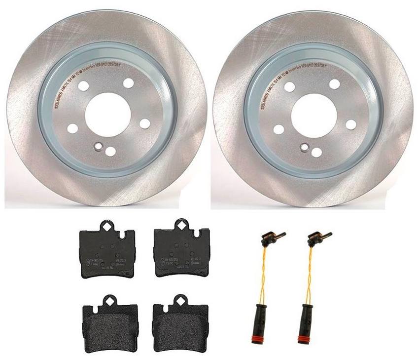 Mercedes Brembo Brakes Kit - Pads and Rotors Rear (300mm) (Low-Met) 220423021264 - Brembo 1539741KIT